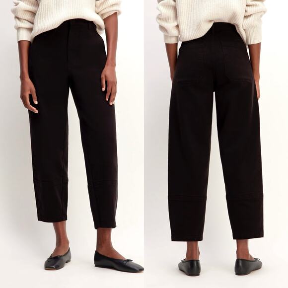 Everlane The Utility Barrel Pant Original Cotton Black Women's 00 NWT - Picture 1 of 12